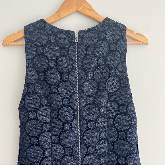 ALICE + OLIVIA Clyde Sapphire Glitter Lace A-Line Sleeveless Mini Dress Sz 4 NWT - Picture 7 of 16